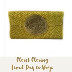 Dareen Hakim Le Icon Snakeskin Clutch